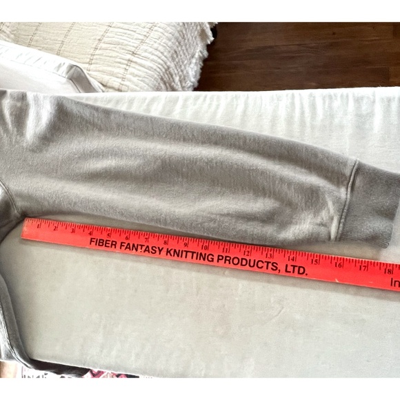 NAADAM Cotton/Cashmere Blend 1/4 Zip Pullover Top in Taupe - S - Picture 12 of 12